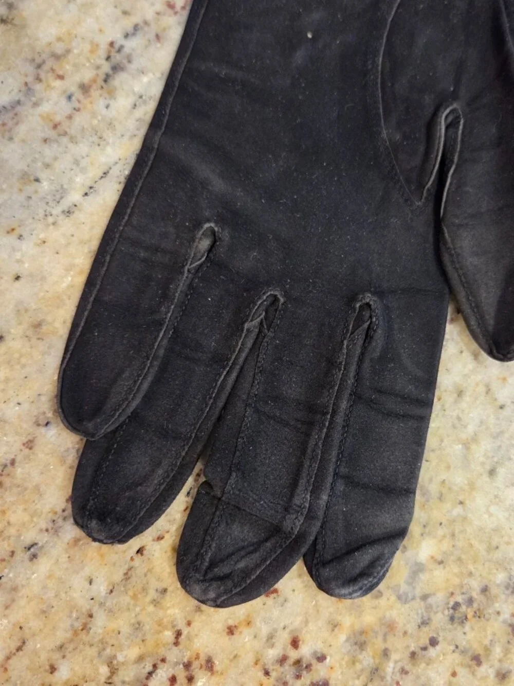 Vintage Womens Size M Black Suede Formal 12